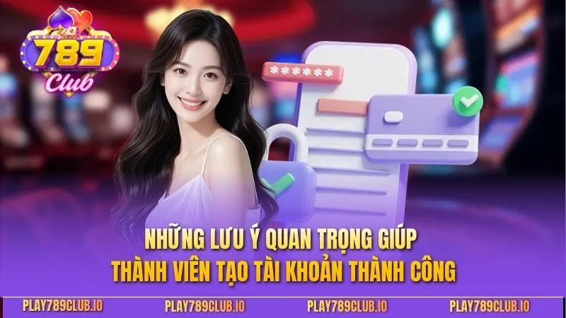 Những lưu ý quan trọng giúp thành viên tạo tài khoản thành công